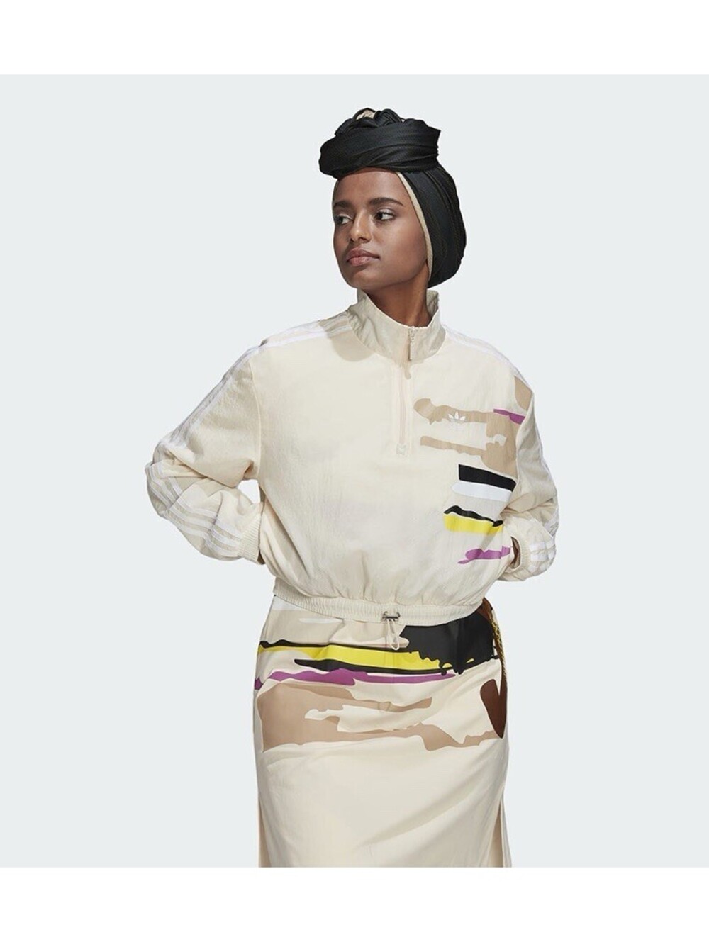 Adidas x Thebe Magugu Track Top Windbreaker Jacket in cream Womens XS